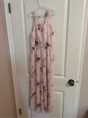 Zunie Girls Floral Burnout Chiffon Jumpsuit